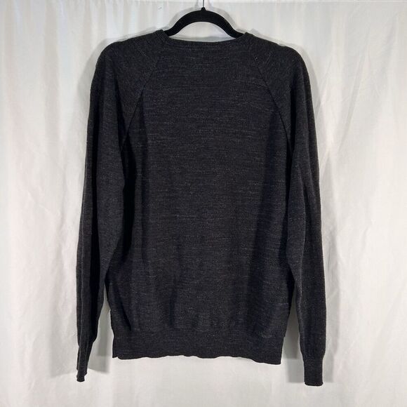 J. Crew Sweater Men's Medium Black 1/4 Button Long Sleeve 100% Cotton Pullover - Picture 6 of 6